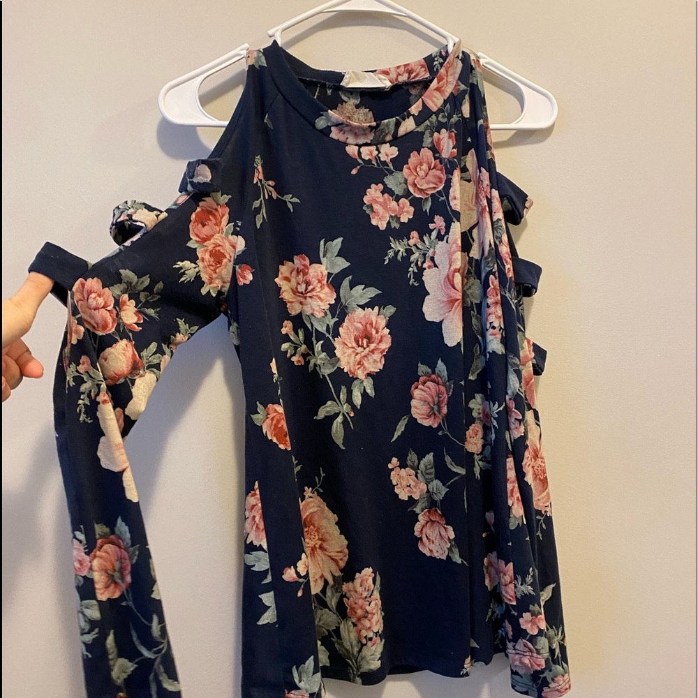 Open shoulder sweater